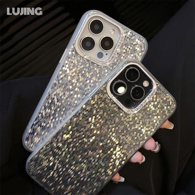 Luxe Laser Bling Glitter Diamant Pailletten Telefoonhoesje voor iPhone 16 15 14 13 Pro Max Esthetische Mode Glanzende Schokbestendige Hoes