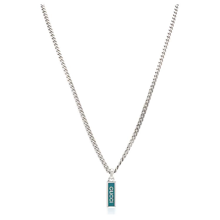 Gucci Letter Logo Shiny 925 Silver Necklace Unisex necklace GCYBB678714001