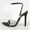 Maogu Frauen Sandalen High Heels Schnalle Frau Stiletto Hochzeit Strass Stöckelschuhe Sandale Weibliche Schuhe Silber Bling Kristall Sexy 40