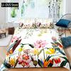 Watercolor Lotus Duvet Cover SetDecorative 3 Piece Bedding Set With 2 Pillow Shams Queen King Full Size All-Season Room Decor