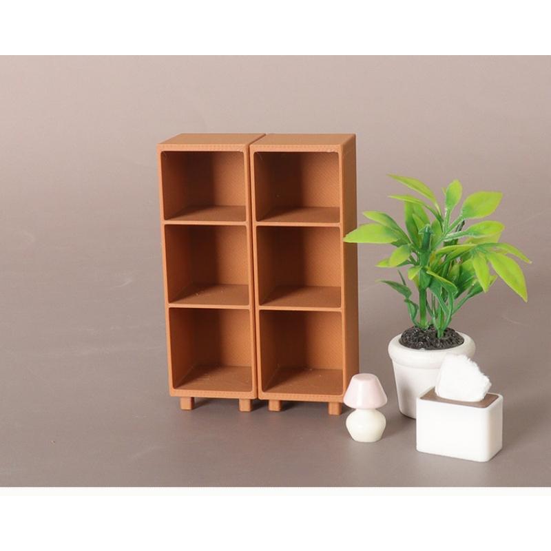 1Pcs 1:12 Dollhouse Miniature Bookshelf Bookcase Model Simulation Storage Cabinet Locker Ornament Furniture Decor Toy