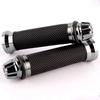 evomosa Motorcycle Universal Motorcycle Aluminum Bar CNC Hand Left and Right Set Clips, Clips, Ends, 22.2mm, Grips, (Titanium)