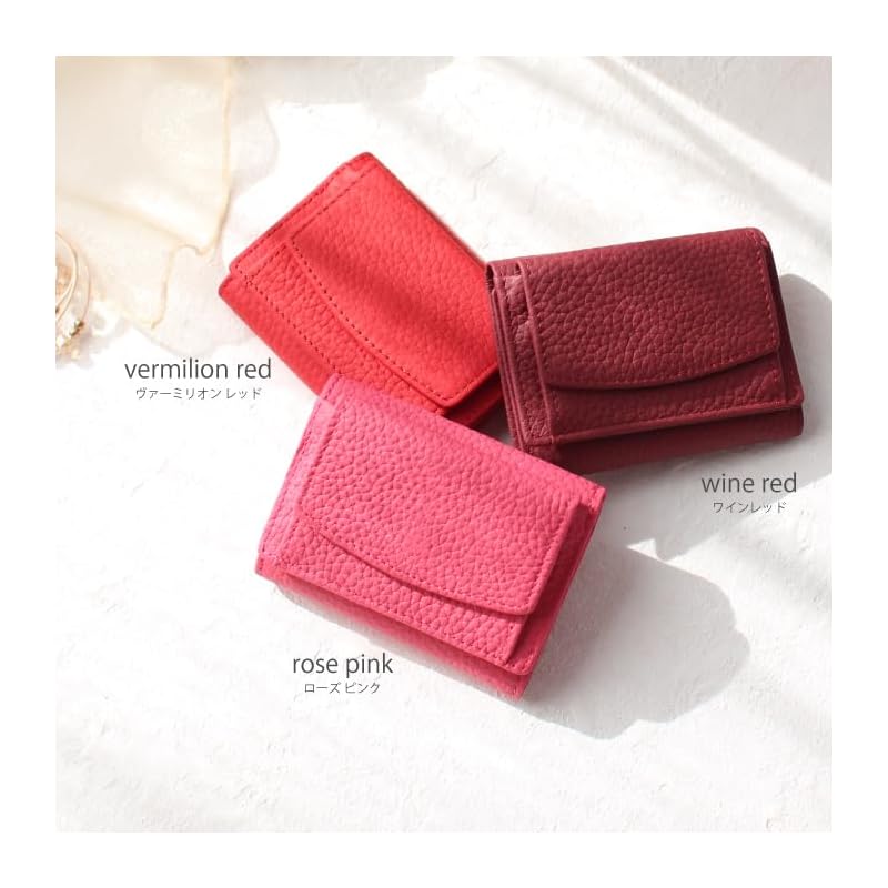 [LedLis] wallet mini wallet ladies tri-fold genuine leather cowhide compact Smaller small coin purse BOX type slim card storage small wallet men's