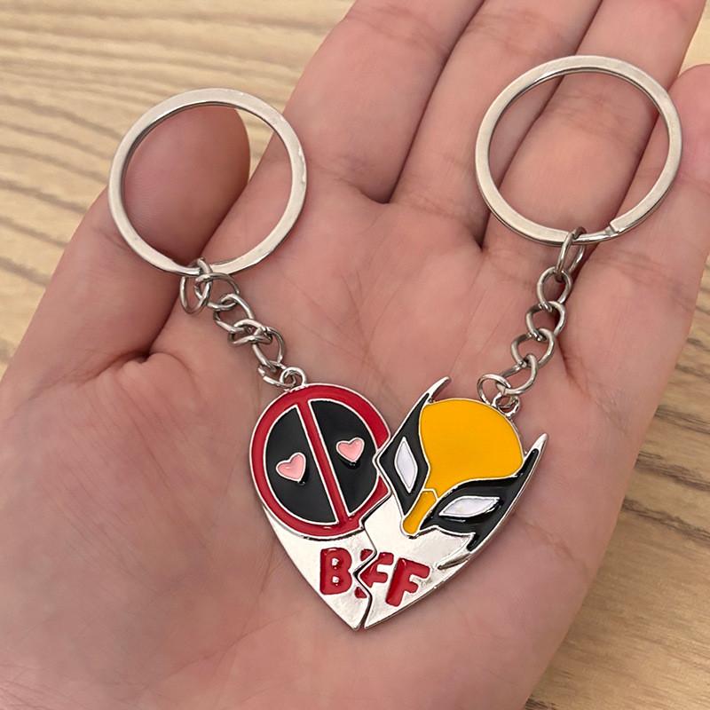 Superhero Stylish Jewelry Featuring Deadpool And Wolverine In Durable Alloy For Everyday Wear