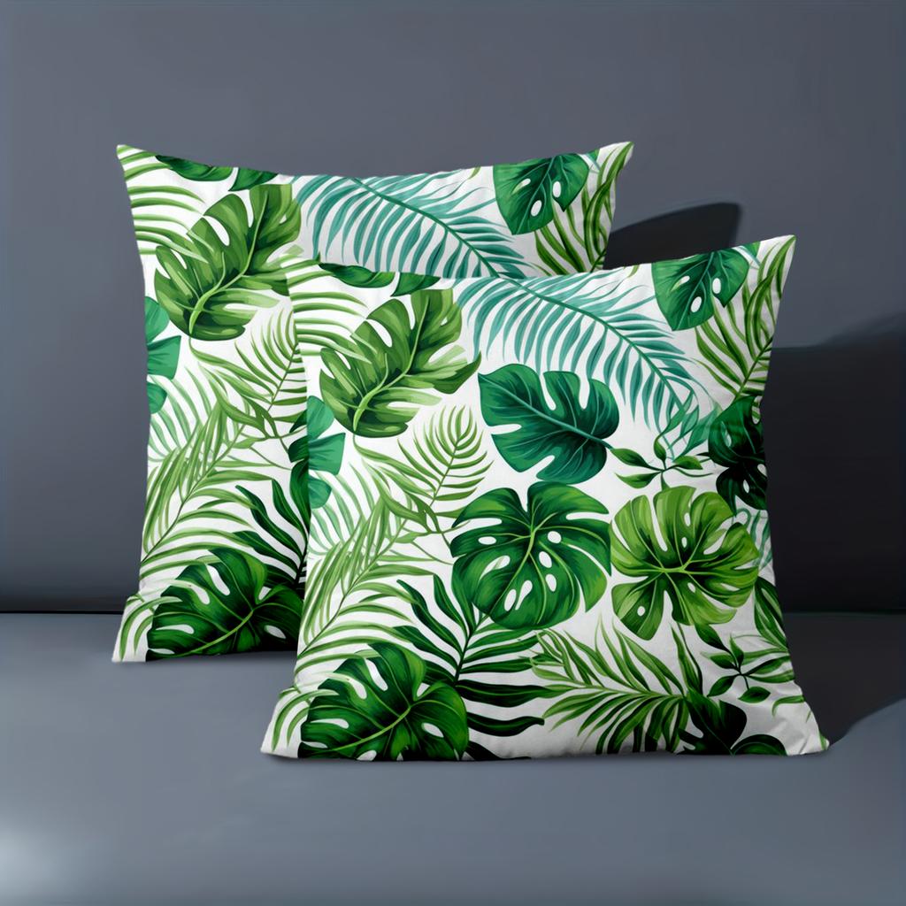 1 Pieces Tropical Leaf Patterned Decorative Throw Pillow Covers Polyester pillowcase, sofa cushion cov Headboard Pillow