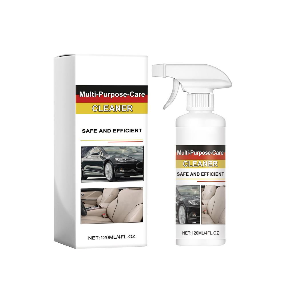 Car Multi-purpose Care Cleaner Leather Seat Interior Steering Wheel Decontamination Foam Cleaner 120ml