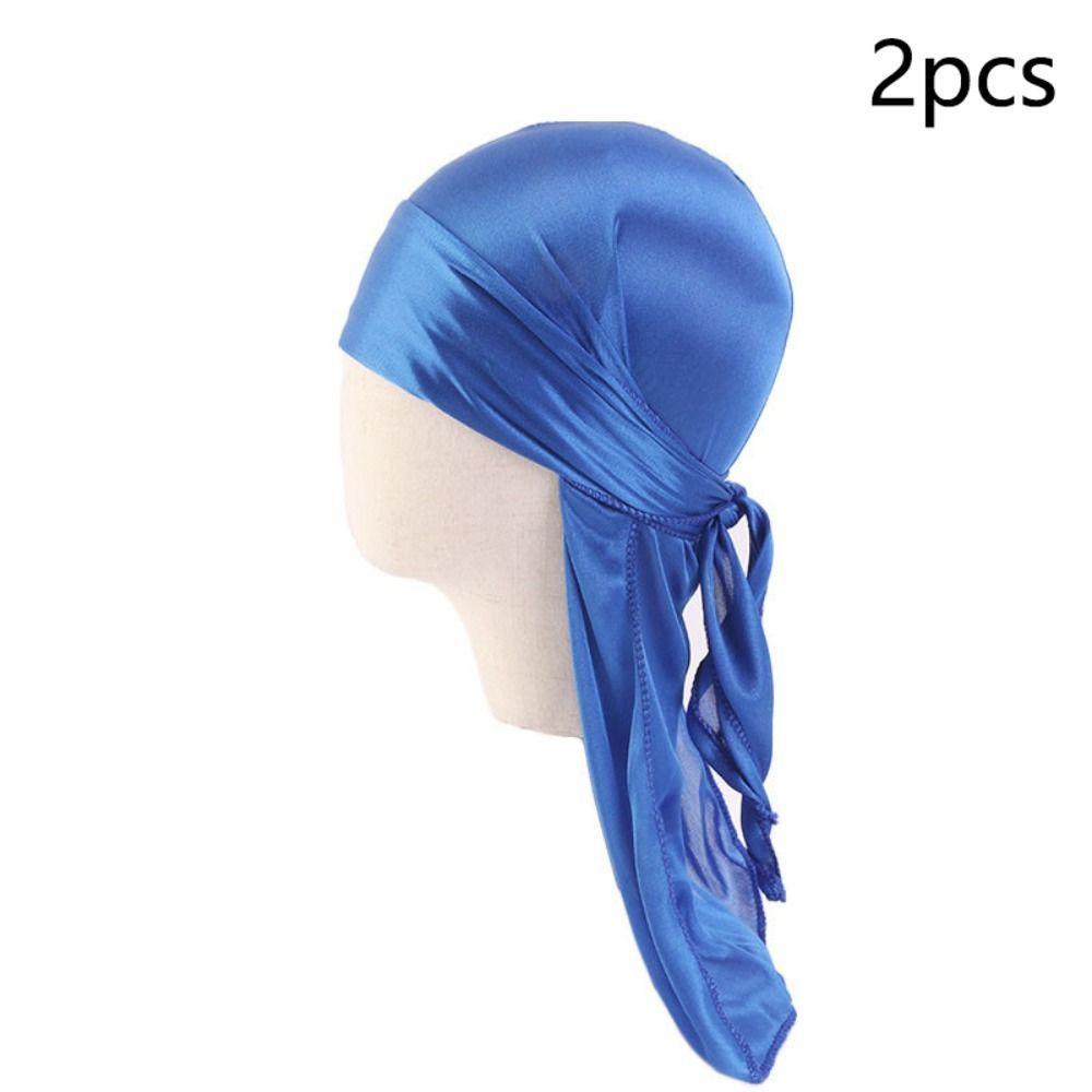 2Pcs Durag Pirate Hat Pirate Baby Turban Hijab Bandana Elastic Headwrap  Children
