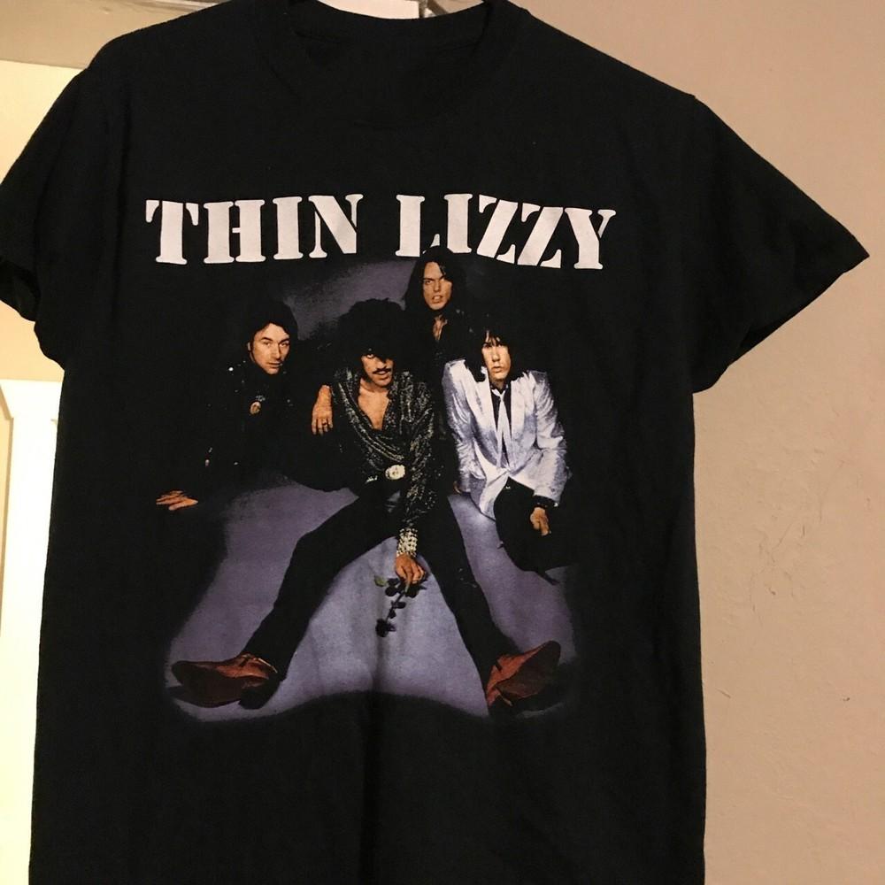 Thin Lizzy Band Cotton Black For Men Short Sleeve S-4XL AD406 Unisex T-Shirt S 1930₽