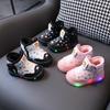 Light-up Snow Boots for women1-6Years Old3Boys' Fleece-lined Thickened Cotton Shoes, Toddler Light-up Shoes, Baby Soft-soled Walking Shoes, Trendy