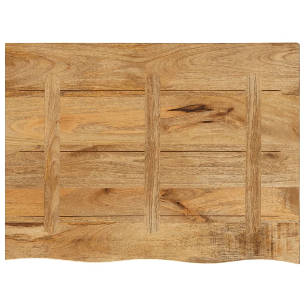Blat Stołu, 90X60X3,8 Cm, Naturalna Krawędź, Drewno Mango