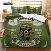 Skull Duvet Cover Set Queen 3D Skeleton Floral Skull Pattern Printed Bedding Qulit Cover Gothic Microfiber Bedding Queen Size