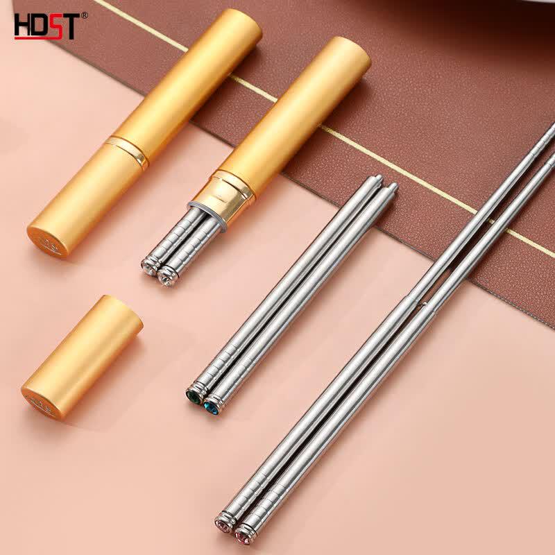 Huadian Shizong Diamond Portable Chopsticks & Spoon Set