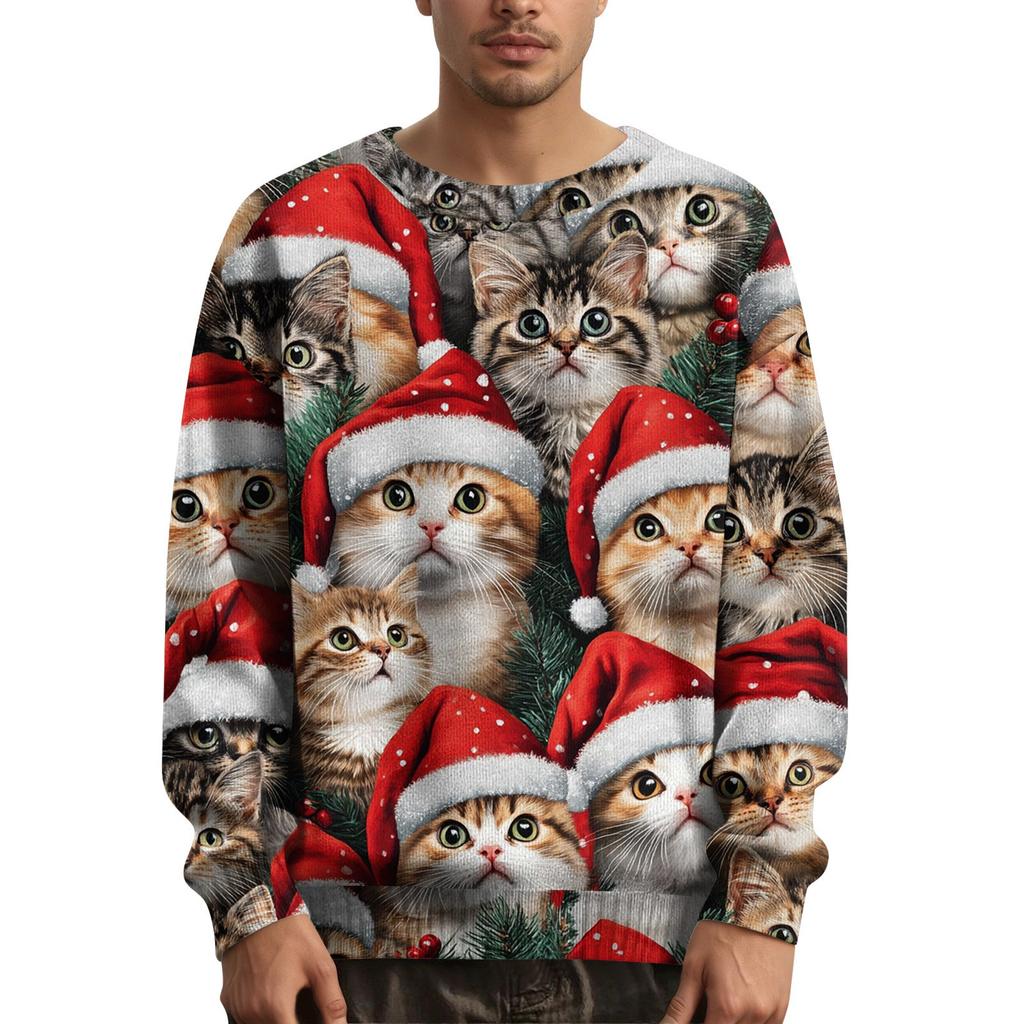 Men's Christmas  Printed Collar Sweater