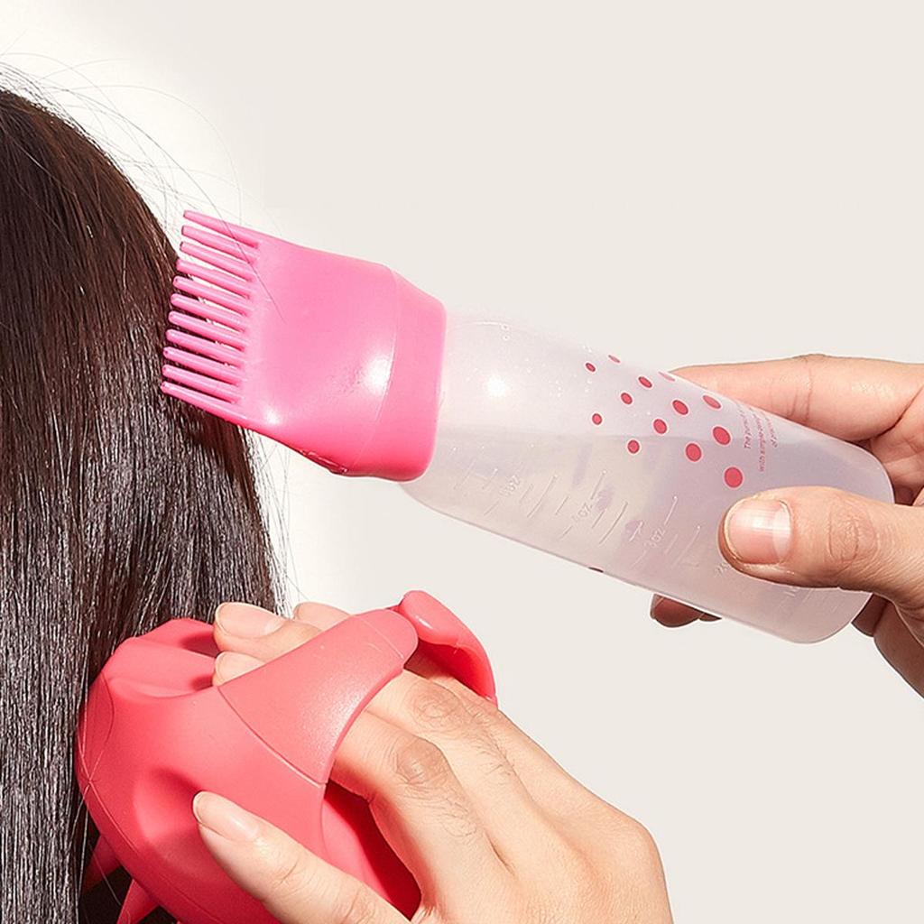 Multi-Color Hair Dye Bottle with Comb & Scale - Easy Press Application