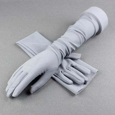 51Cm Long Summer Women Thin Breathable Sun Protection Anti-Uv Gloves Outdoor Drive Cycling Cover Scar Arm Sleeve Solid Soft