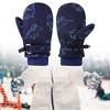 Splashproof Mittens Kids Gloves Windproof Children Winter Warm Snow Gloves Print Dinosaur Pattern Thicken Thermal Mitts