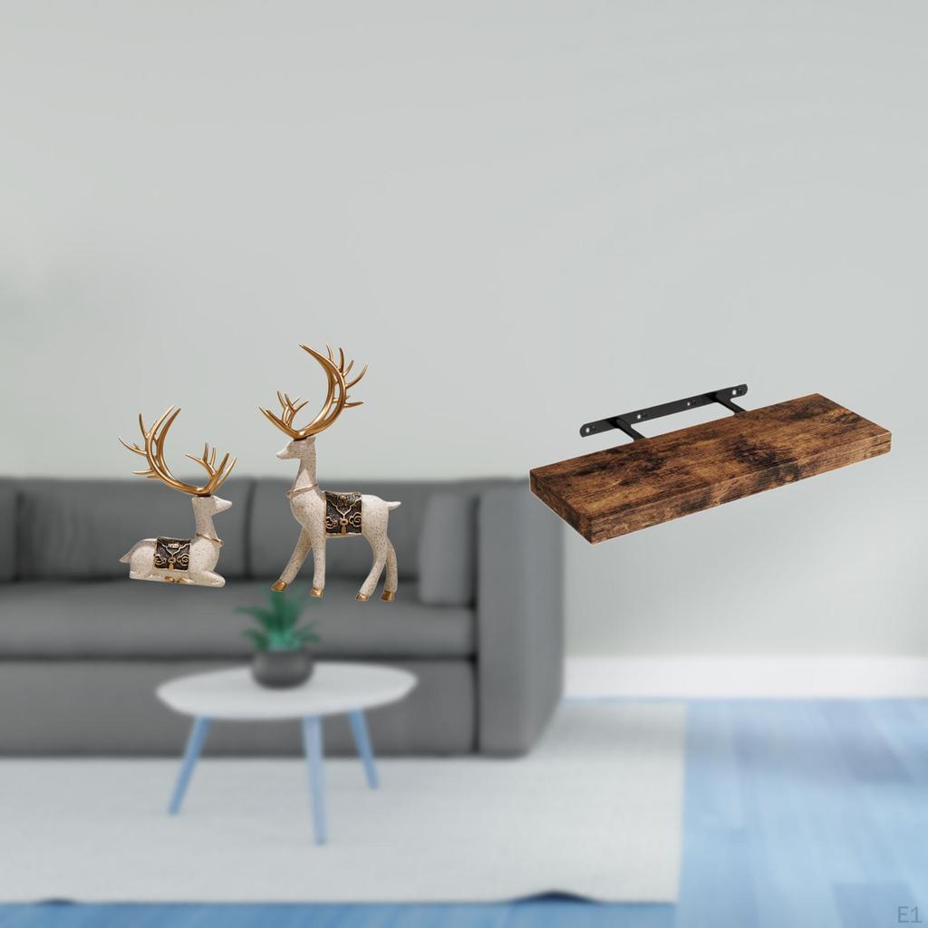 Rustic Reindeer Figurines And Wood for Room Bedroom Nursery Bathroom Home Office Decor