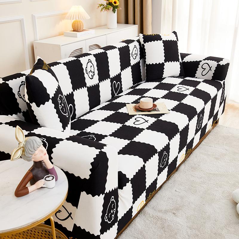 Solid Sofatrekk til Stue Elastisk 1/2/3/4 Seter Sofatrekk Beskytter L-formet Hjørnesofatrekk Sjeselong