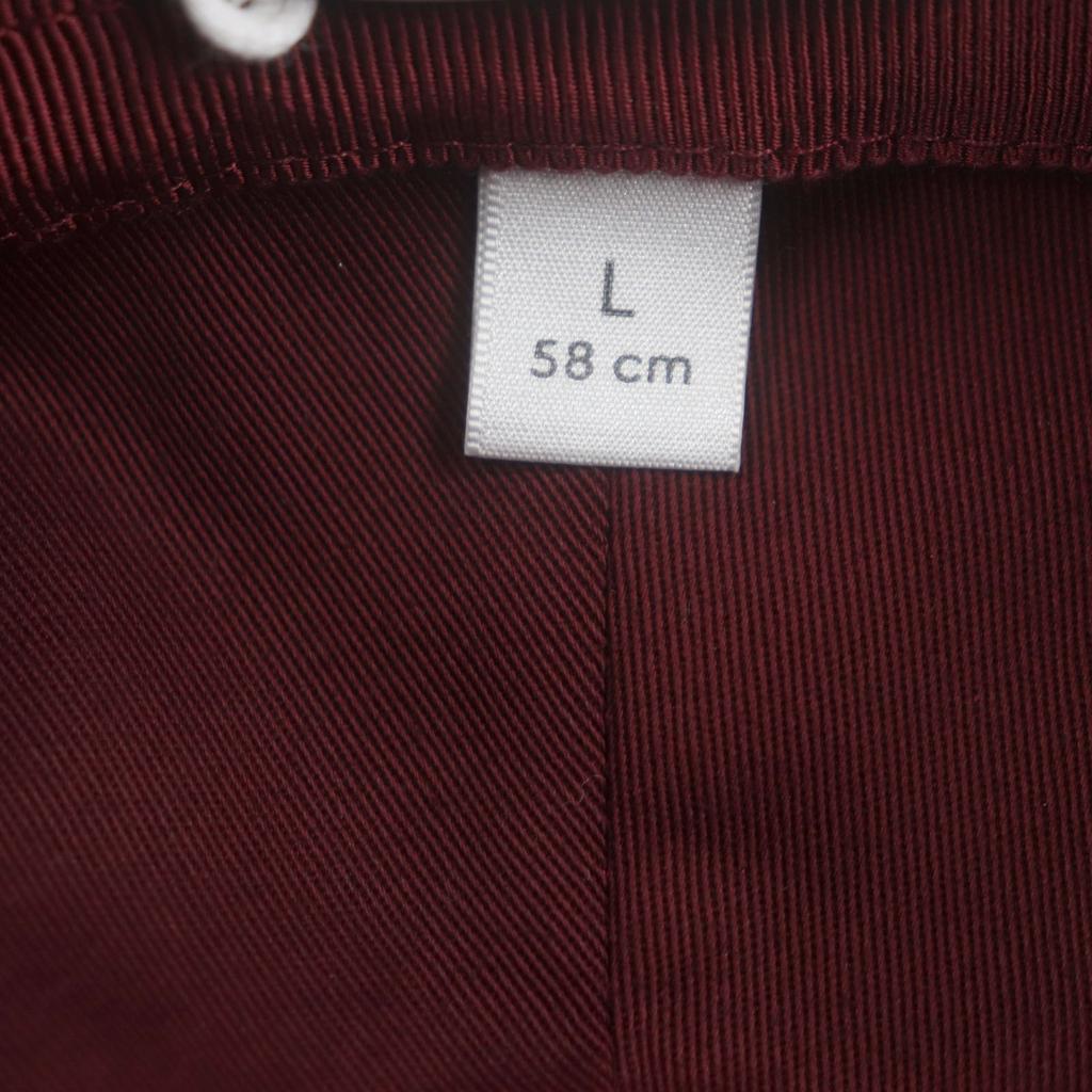 Pristine GUCCI hat GG Monogram Leather Hat Bordeaux cotton mens L 833280 Used