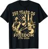 Abraham Lincoln Playing Guitar 4th July 250th Unisex T-Shirt S-5XL DS2564