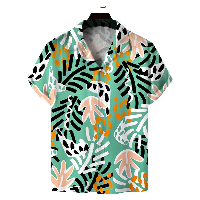 2026 Summer New Casual Short-Sleeve Fashion Shirt Hawaiian Vacation Shirt Men's Clothing