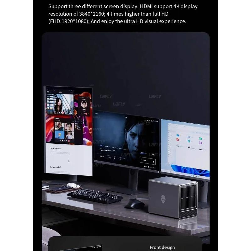 AOOSTAR 2025Intel Quad Core N150 MiniPC Home Cloud HDD a 4 Alloggiamenti SSD Doppio Display USBType-C Doppia LAN Archiviazione Domestica NAS Computer