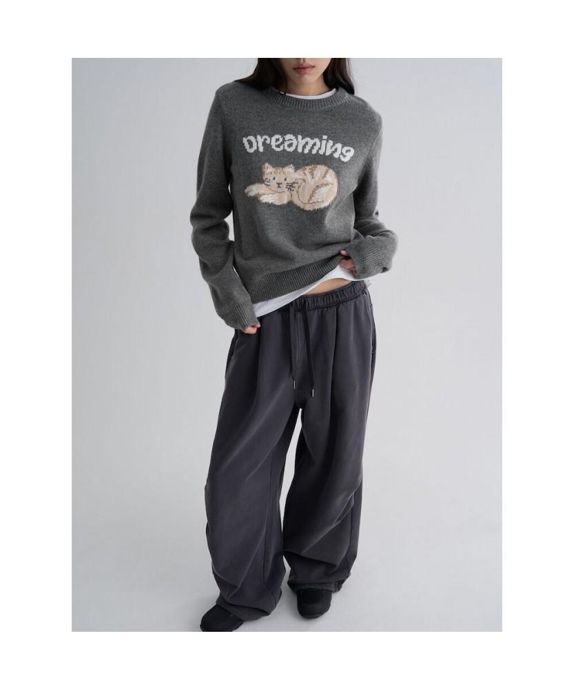8SECONDS Cat Jacquard Pullover Ash