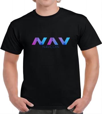 Men T Shirt Nav Coin Crypto Casual Short Sleeve