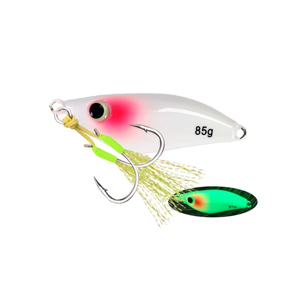Metal Construction Fishing Jig Lures Glow Shore Casting Lures New Jigging Spoon Lure  Shore Casting