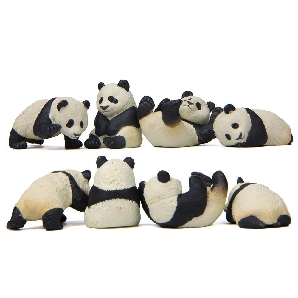 Xiaomi 4Pcs/Set Cartoon Mini Animal Panda Micro Landscape Figurine Decor Resin Ornament Garden Miniature