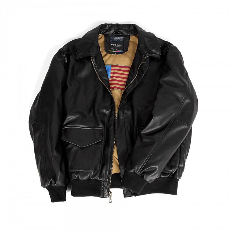 Norman Dragon A-2 Pilot Jacket Mens Vintage Military Style Casual Winter Coat