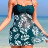 2024 Women's Versatile Print Mesh Tankini & High-Waisted Swim Briefs - Sexy Fashion Swimsuit