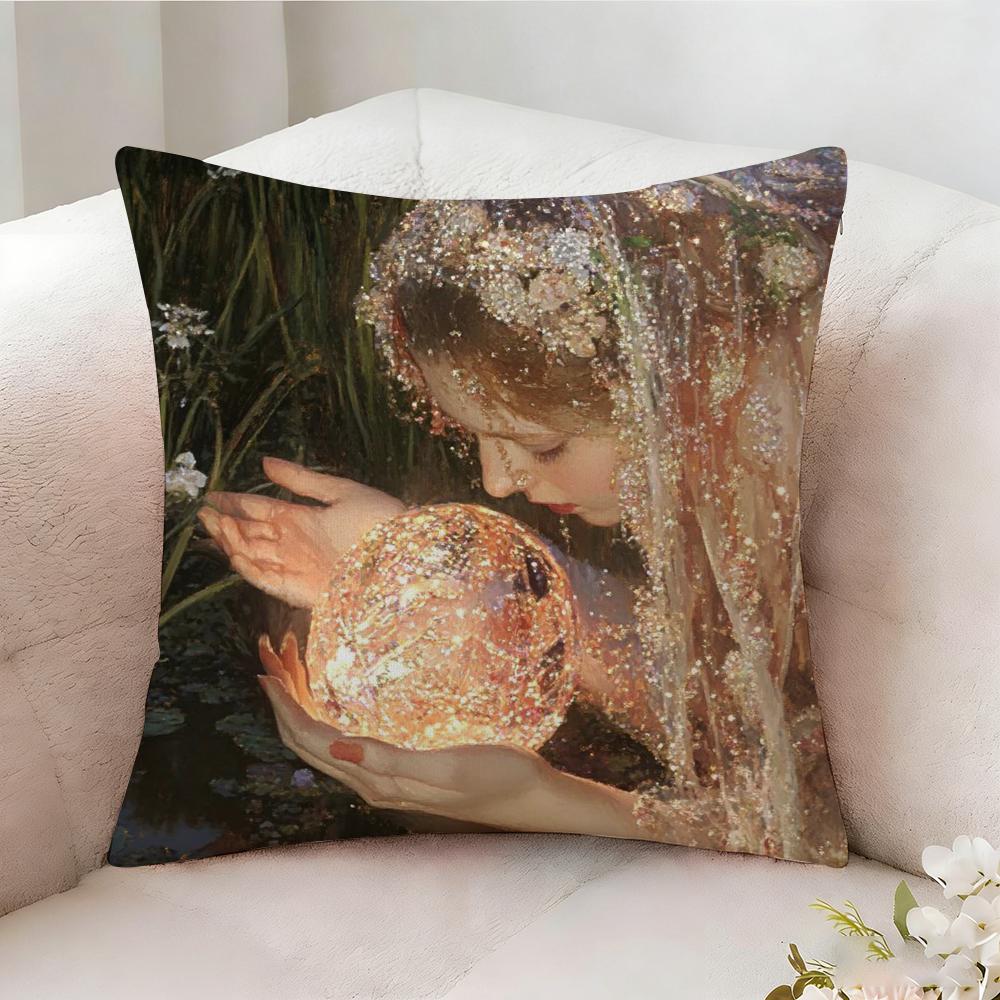 P-Pearl Girl Anime Pillow Case Pillowcase, Double-Sided Printed, Sofa Cushion, Bedroom Headboard Pillow