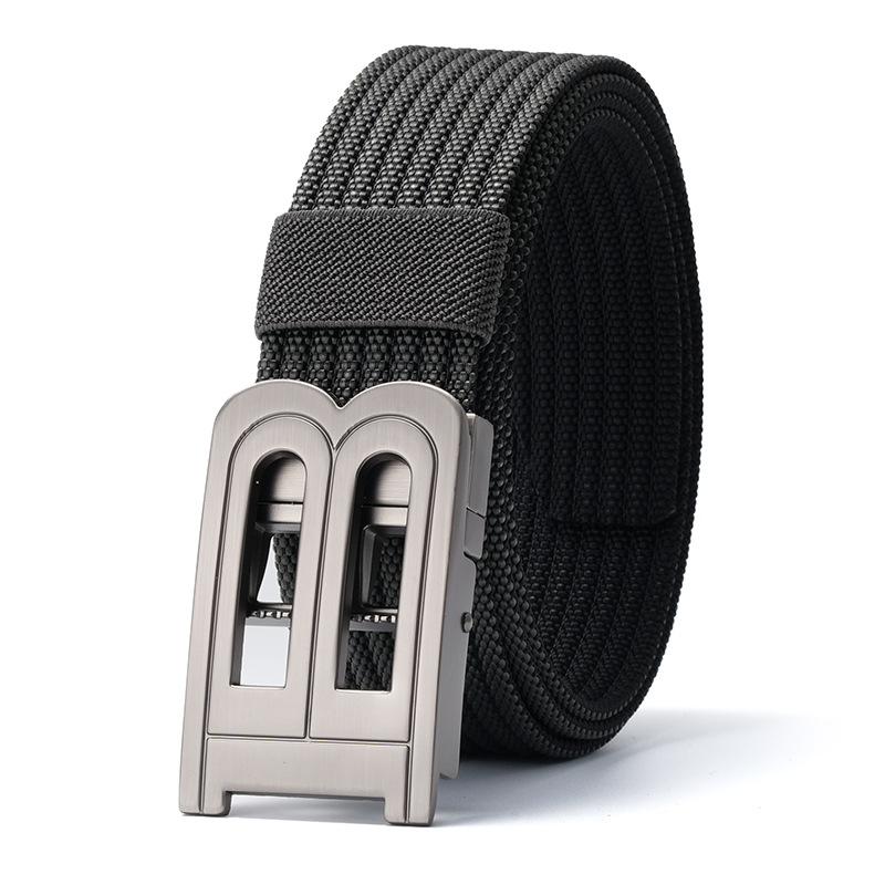 Мужской нейлоновый ремень для улицы, регулируемый, с простой автоматической пряжкой 120cm