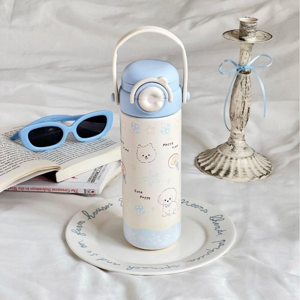 Cartoon Kitten Water Bottles 316 Stainless Steel Vacuum Mug Trendy Insulated Cup  for Lady Girls