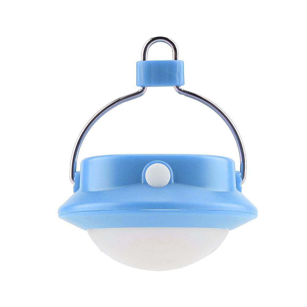 Mini COB LED Super Bright Round Camping Lights Outdoor Night Lamp with Hook((Blue)