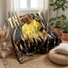 Cristiano Ronaldo Printed Flannel Blanket Skin Friendly Warm Decorative Throw for Indoor Couch Bed Daily Use