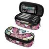 Pencil Pouch 300D Polyester Organized Storage Zipper Closure with Mesh Divider Pen Holders and Large Main Compartment for Students