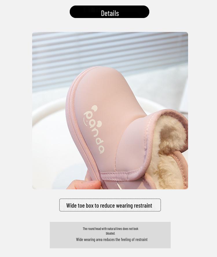 Kids' 2025 Winter Thickened Velvet-Lined Snow Boots - Waterproof, Casual Cotton Shoes for Boys and Girls