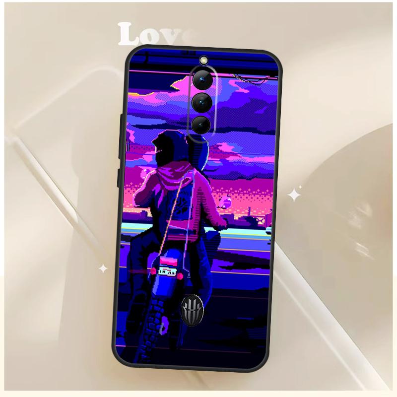 Custodia Anime Vaporwave Glitch Per ZTE Nubia Red Magic 11 10 10S Pro Plus 8S 9S 8 9 Pro 6S 7S Per RedMagic 10 Air Cover