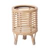 Rattan Style Plant Stand Durable Plastic Flower Pot Holder for Indoor Plants Green Plants