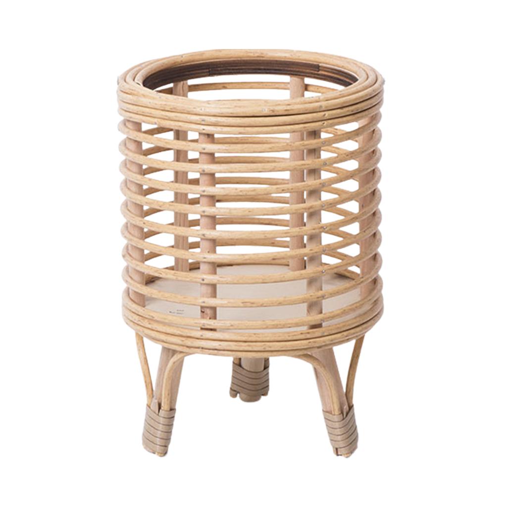 Rattan Style Plant Stand Durable Plastic Flower Pot Holder for Indoor Plants Green Plants