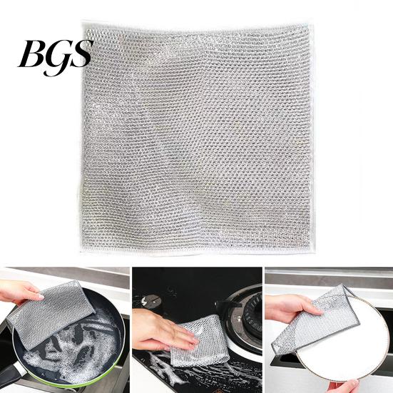 Oil-resistant Dishcloth 2Pcs Cleaning Cloth Labor-saving Wire Dishcloths Fine Hole For Pots Design Stove Pot Rag for Home Kitchen Quick-drying