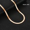 2/3/4/5mm Wide Women Stainless Steel Flat Blade Chain Necklace for Men Trendy Accessories Neck Choker Jewelry Gift