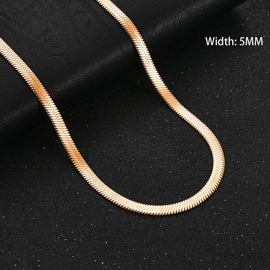 2/3/4/5mm Wide Women Stainless Steel Flat Blade Chain Necklace for Men Trendy Accessories Neck Choker Jewelry Gift