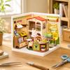 Display-freundliches Miniatur-Laden-Diorama, detailliert mit Staubschutz