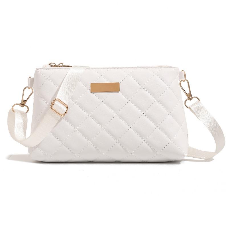 Women's bag, new embroidered iron sheet shoulder small square bag, rhombus casual messenger mobile phone bag, one piece.