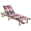 VidaXL Garden Lounge Chair with Cushion Bamboo