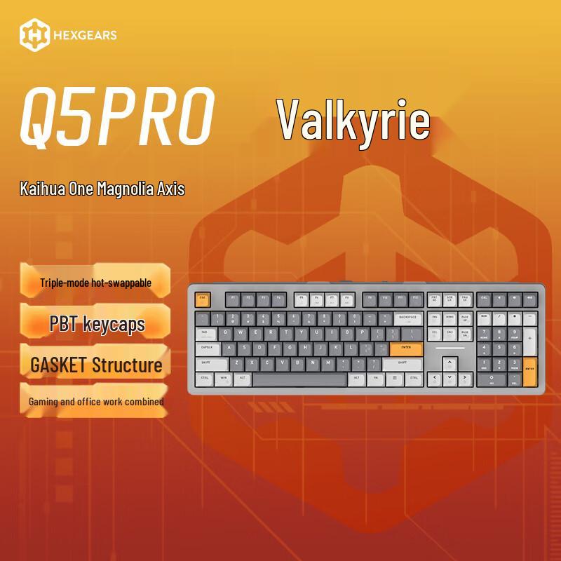 

Hyeku Q5 Pro 108-Key Tri-Mode Gasket Mechanical Keyboard