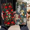 Vintage Mushroom Print Case for Motorola Moto G50 G22 Edge40 G52 G51 G73 Edge 20 Pro 30 Lite G60s G32 G71 G53 G30 Phone Cover